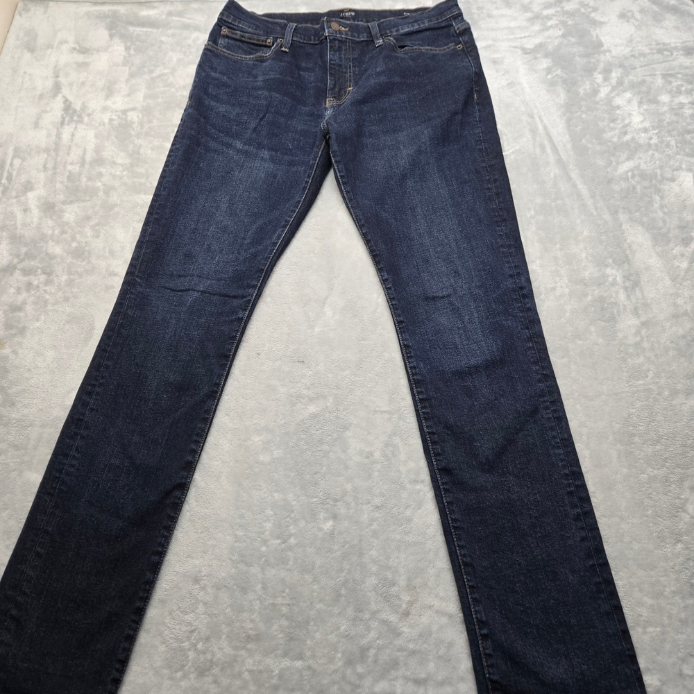 J.Crew Flex Slim Fit Jeans Mens Size 34x34 Dark Wash Stretch Denim Blue Pants